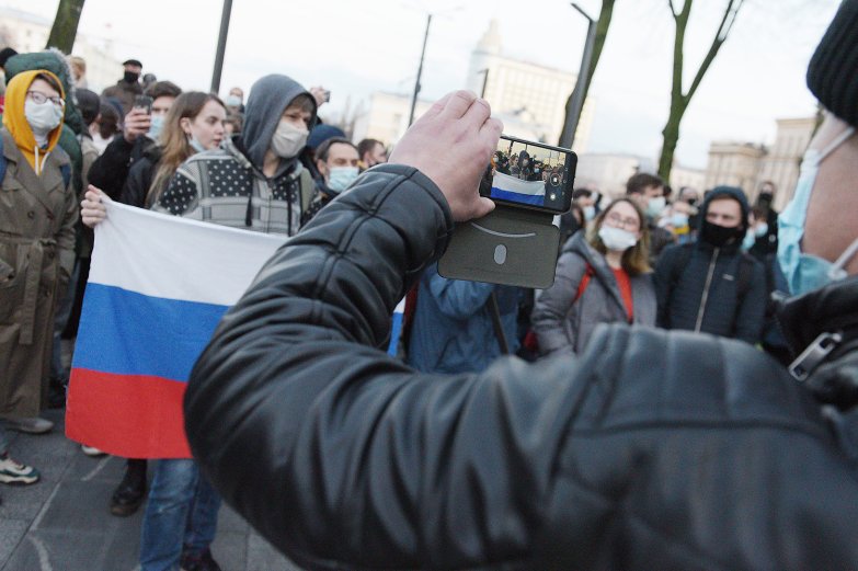 Несанкционированный митинг в Воронеже