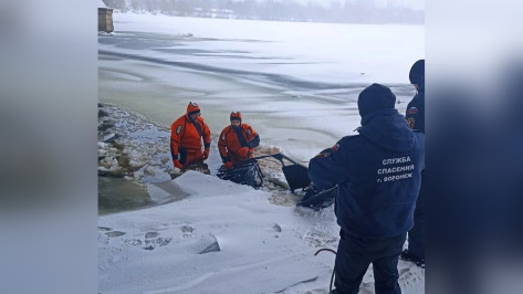 Воронежец на снегоходе провалился под лед под Вогрэсовским мостом