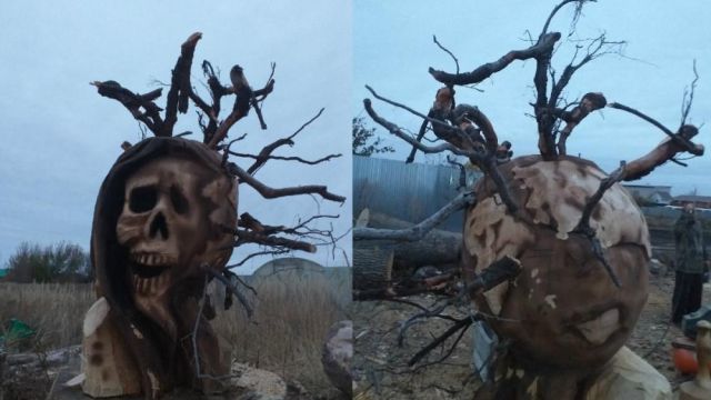 Деревянного коронамонстра сожжет воронежский резчик