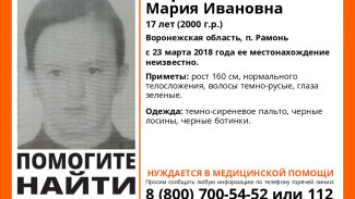 Под Воронежем пропала 17-летняя девушка