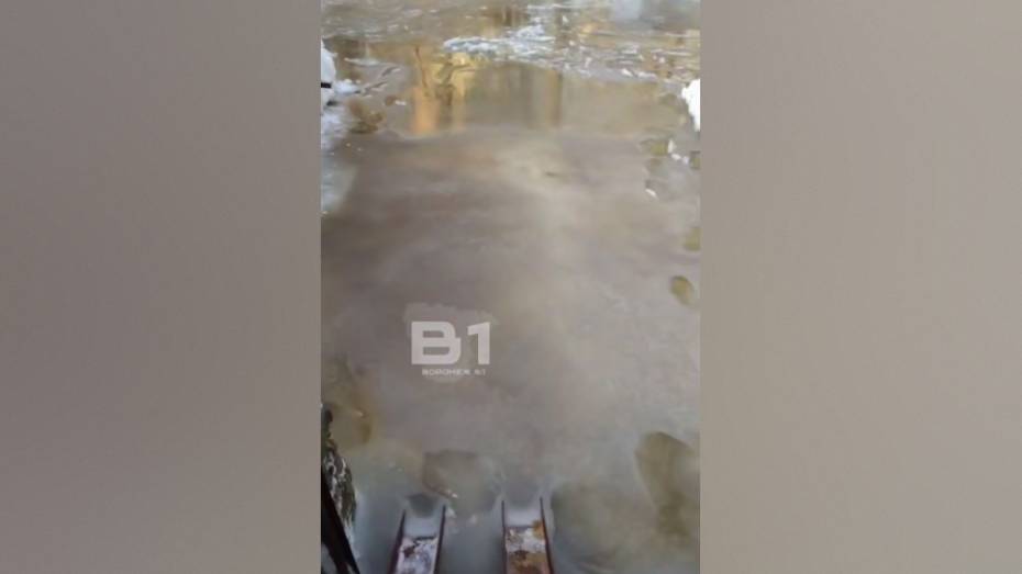 В Воронеже из-за коммунальной аварии на проспекте Труда двор залило водой