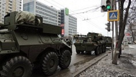 БТРы в центре Воронежа появились в связи с внезапной проверкой готовности российской армии