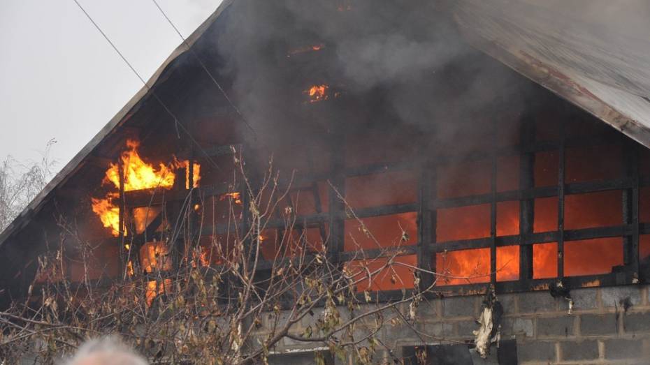 В Воронежской области хозяйку дома госпитализировали после пожара