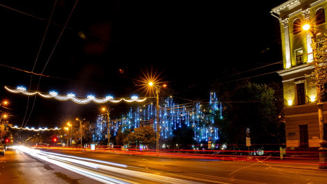 В Воронеже снова заработает праздничная иллюминация 