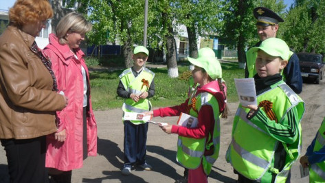 Петропавловские школьники научили жителей райцентра правильно переходить дорогу