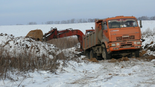 В Рамонском районе пресечена незаконная добыча песка