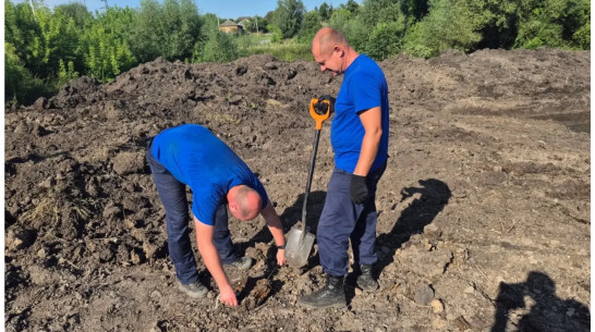 Житель воронежского села Верхнее Турово обнаружил немецкий артснаряд времен ВОВ