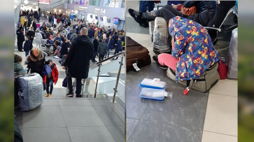 В Воронеже из-за сильного снегопада пассажиры рейса на Гоа застряли в аэропорту