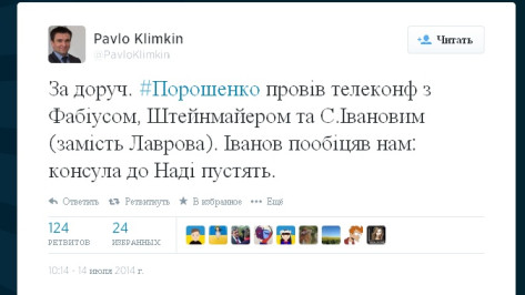 МИД Украины: консул сможет встретиться с наводчицей Савченко в воронежском СИЗО