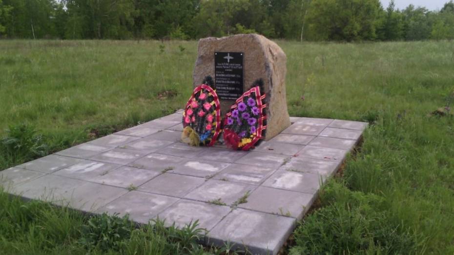 В Богучарском районе неизвестные украли камни с памятника погибшим в ВОВ летчикам