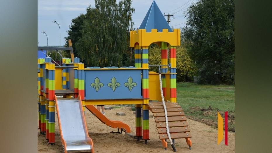В центре грибановского села Нижний Карачан обновили детскую площадку
