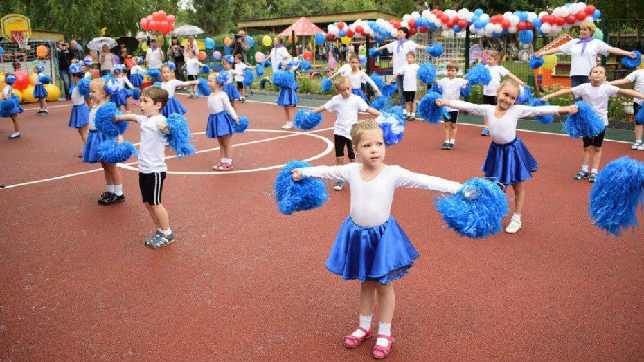 В Борисоглебском детском саду построили многофункциональную спортивную площадку