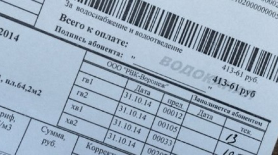 Воронежцы впервые получили отдельные квитанции за воду