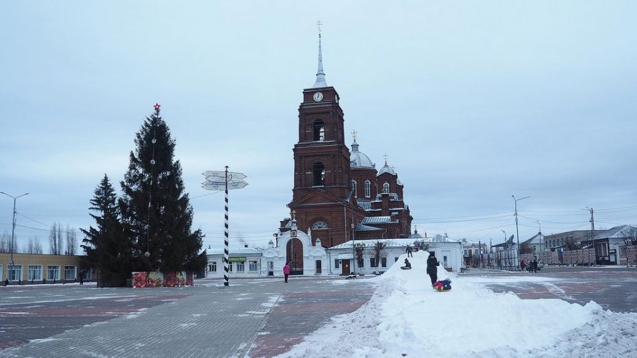 Детскую горку из искусственного снега сделали в Воронежской области