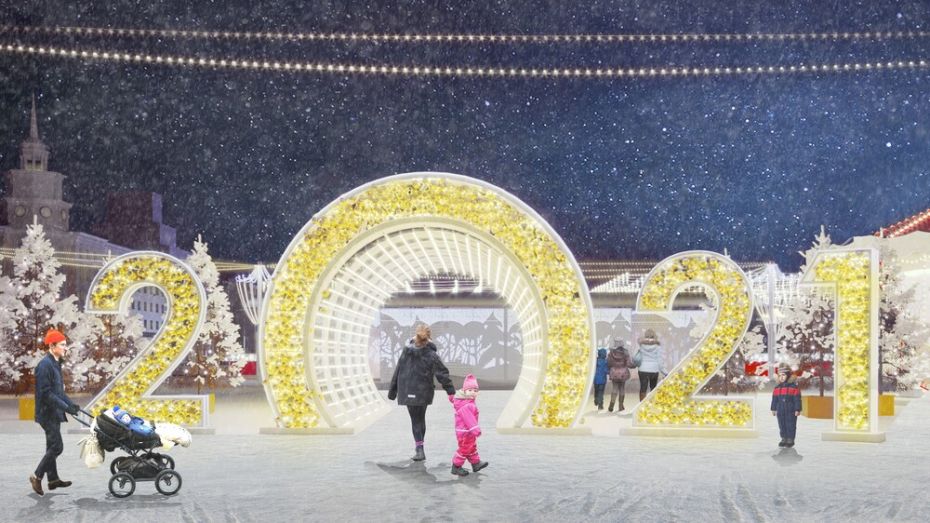 В Воронеже заморозили аукцион на украшение площади Ленина к Новому году
