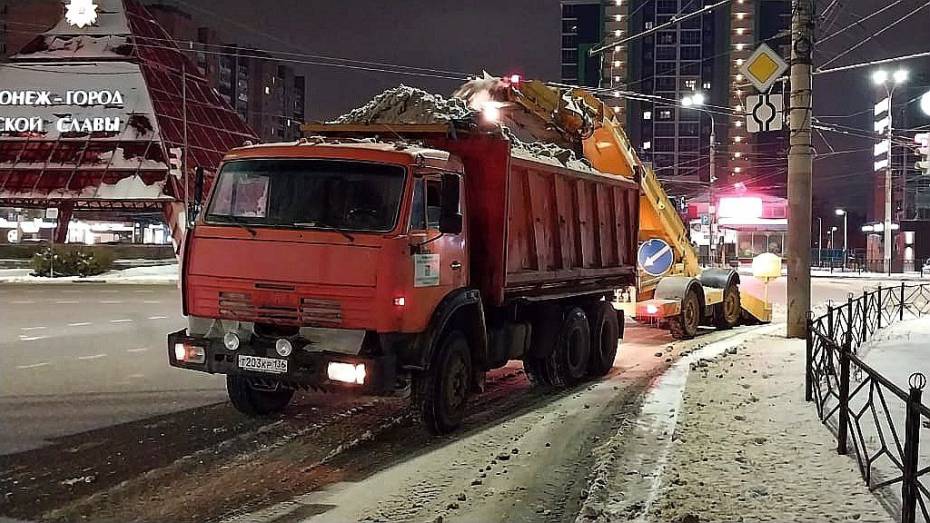 В Воронеже за ночь убрали более 7 тыс тонн снега