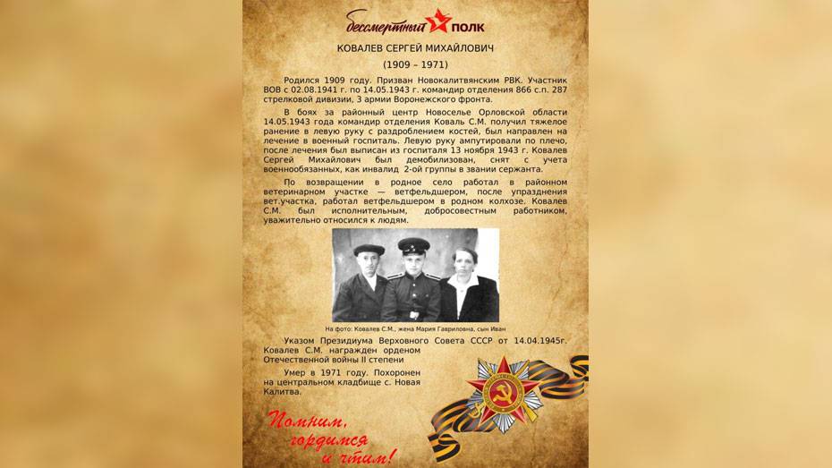  Активисты россошанского села Новая Калитва запустили онлайн-проект «Книга Памяти»