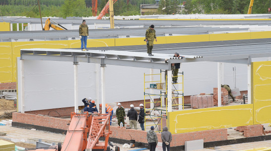 Стройку новой воронежской инфекционной больницы показали с высоты птичьего полета