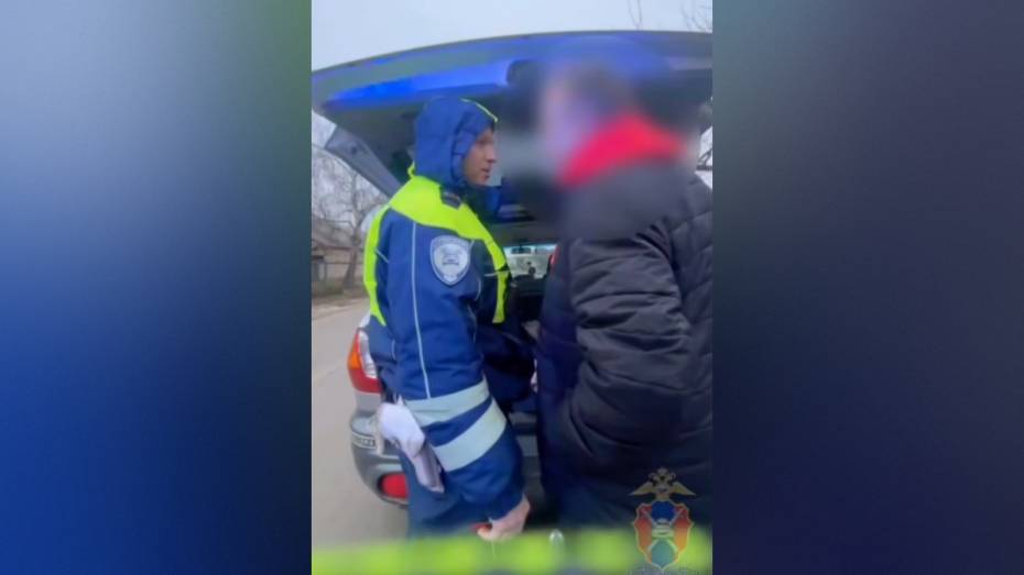 В Воронежской области задержали стеснительного пьяного водителя на иномарке без номеров