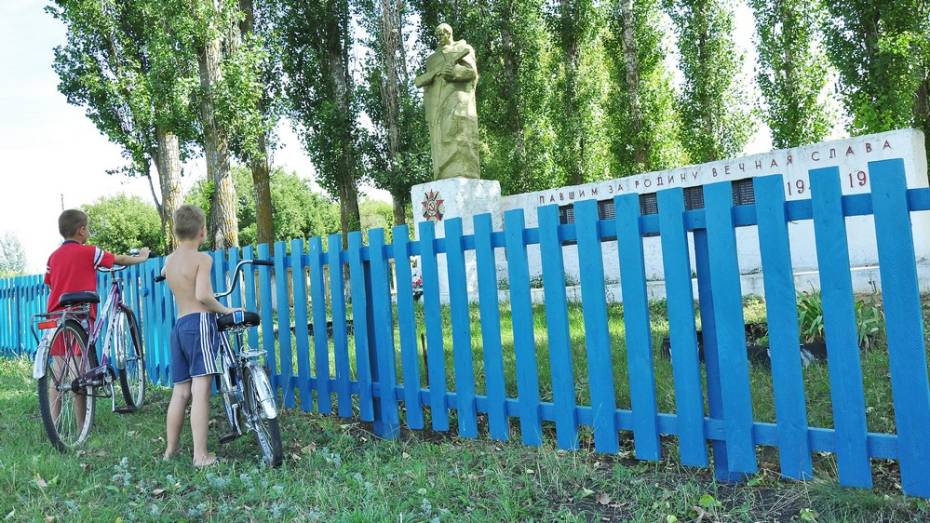 Бутурлиновский ТОС потратил грант на ограждение памятника и палисадник