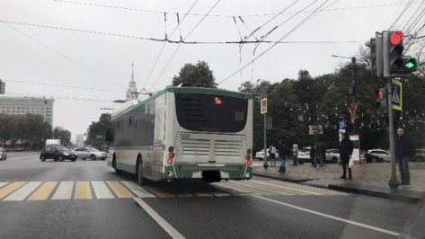 В Воронеже оштрафовали проехавшего на красный свет водителя маршрутки