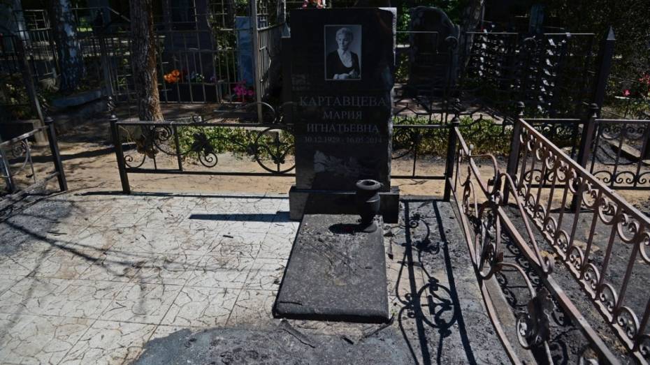 В Воронеже на Коминтерновском кладбище сгорели могилы на Аллее Славы 