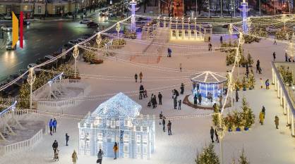 В Воронеже новогодняя площадь Ленина открылась для посещения