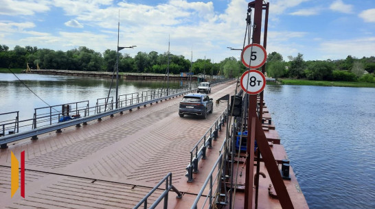 Наплавной мост через Дон открыли в Богучарском районе Воронежской области