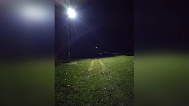 В острогожском селе Русская Тростянка установили 76 новых фонарей