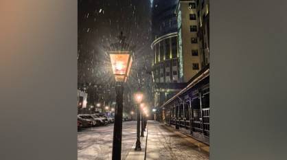 В Воронеж пришел первый с начала зимы снегопад: фото и видео