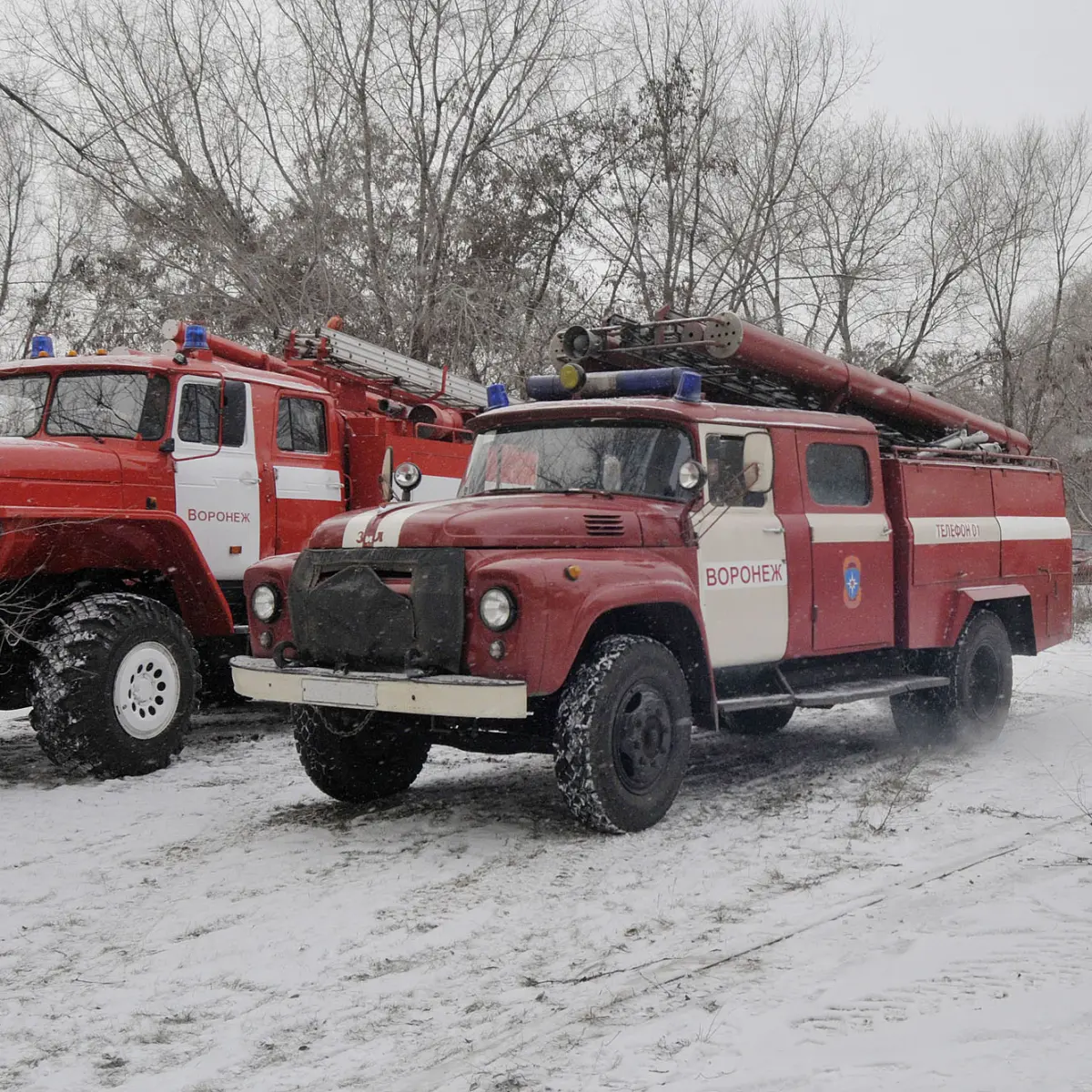 Прицеп фуры сгорел дотла на трассе в Воронежской области