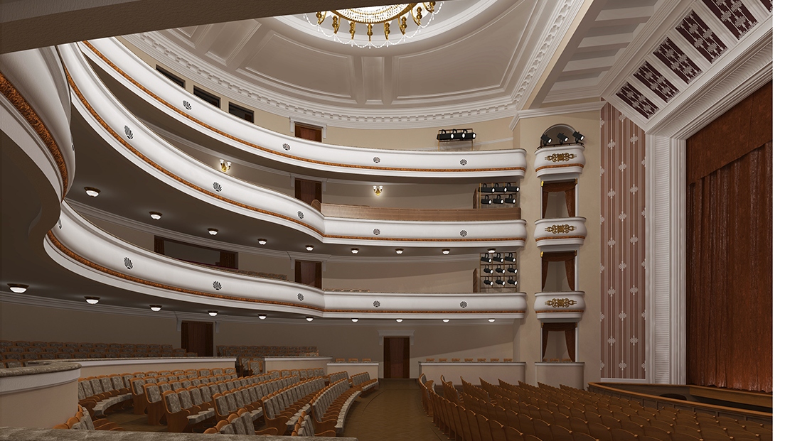 Фасад театра оперы и балета стал экраном для лазерного шоу (фото и видео)