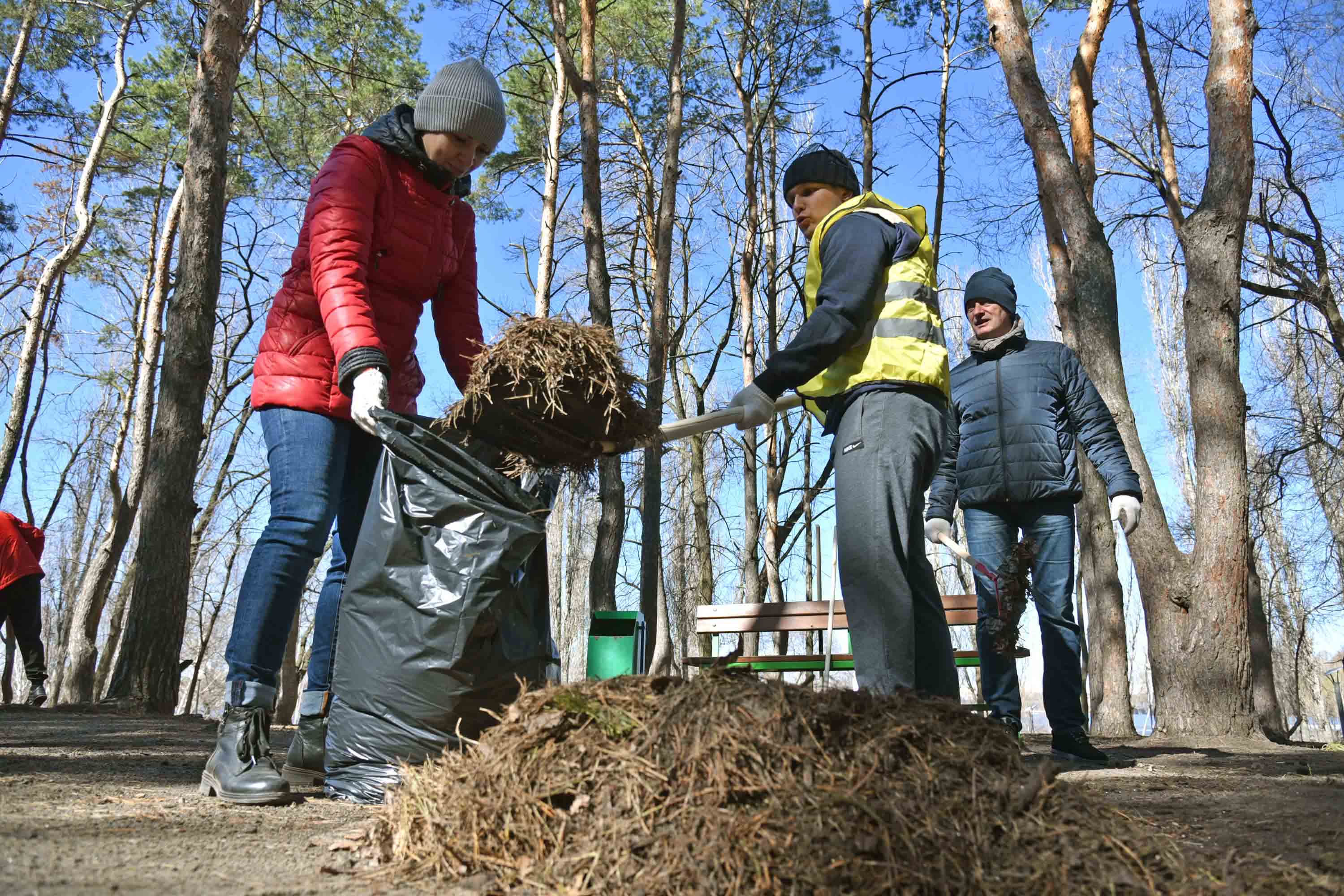 Труд в радость. В воронежском парке «Дельфин» прошел субботник