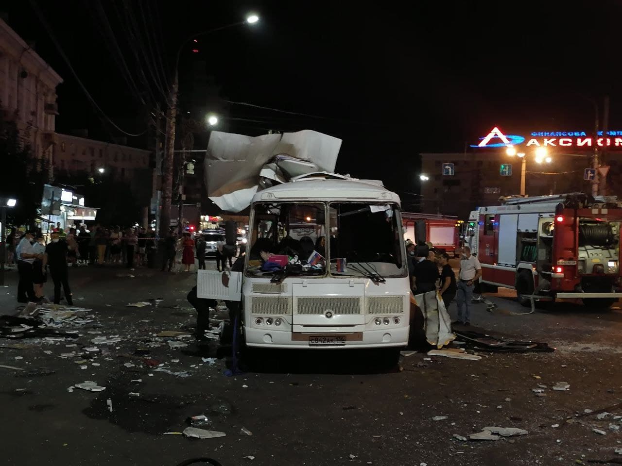 Воронеж что взорвалось ночью. В Воронеже взорвался пазик.