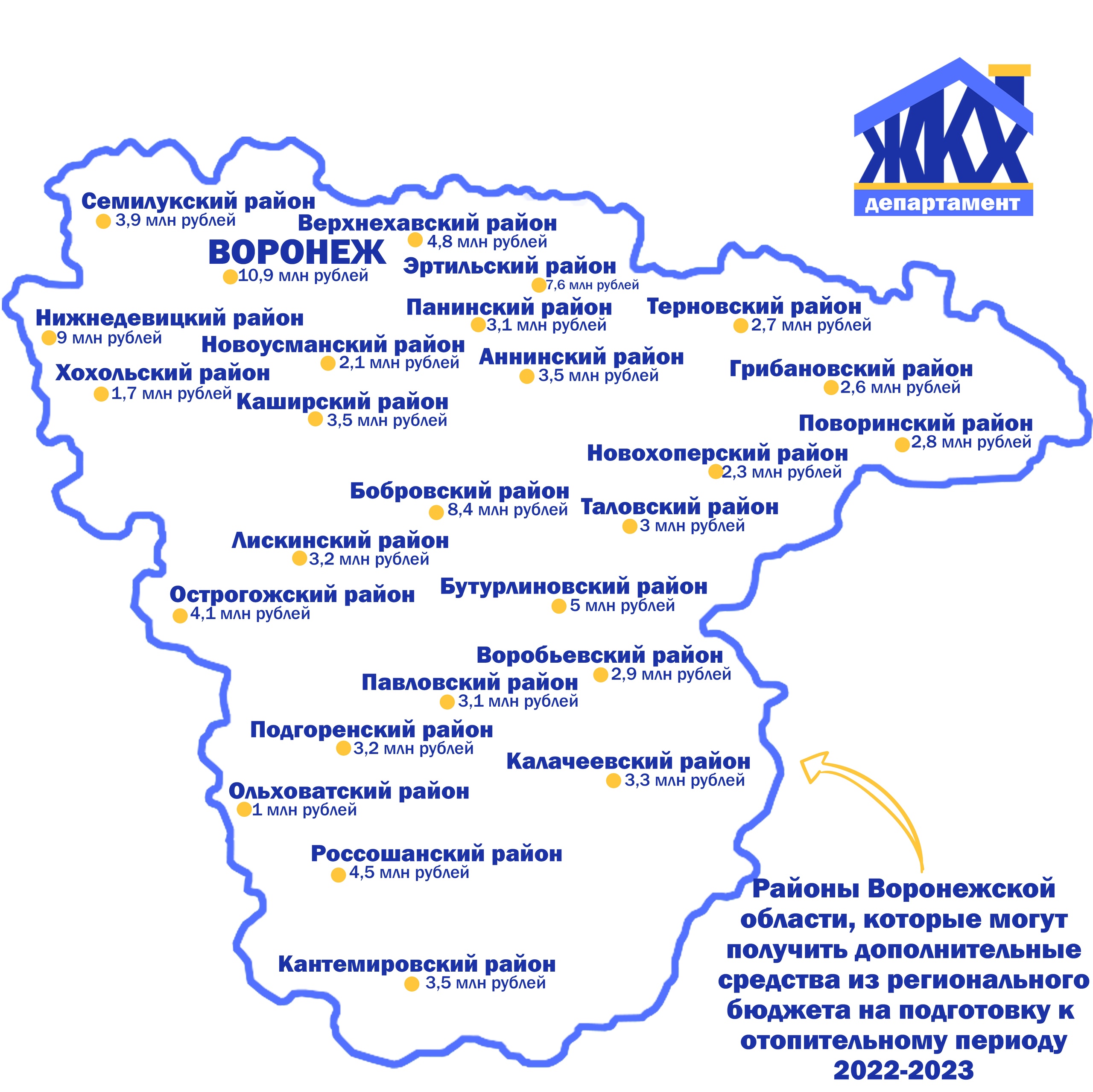 Субсидирование отопительного сезона 2022–2023 в Воронежской области