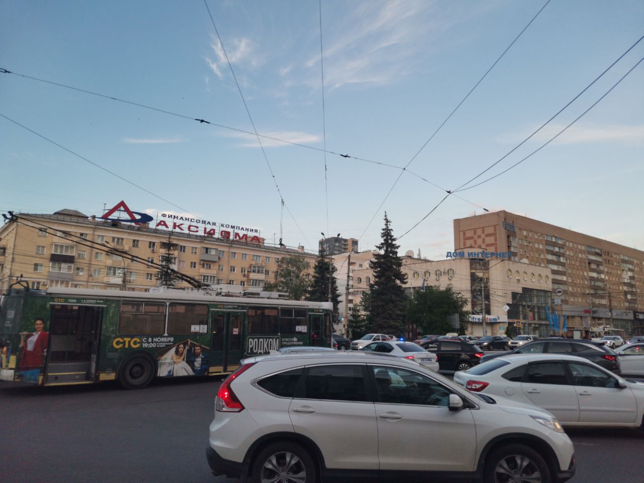 Погасли светофоры в центре Воронежа