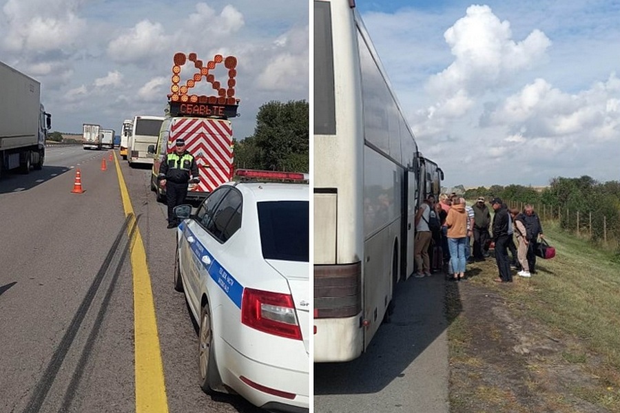 Автобус из Геленджика в Минск сломался в Воронежской области