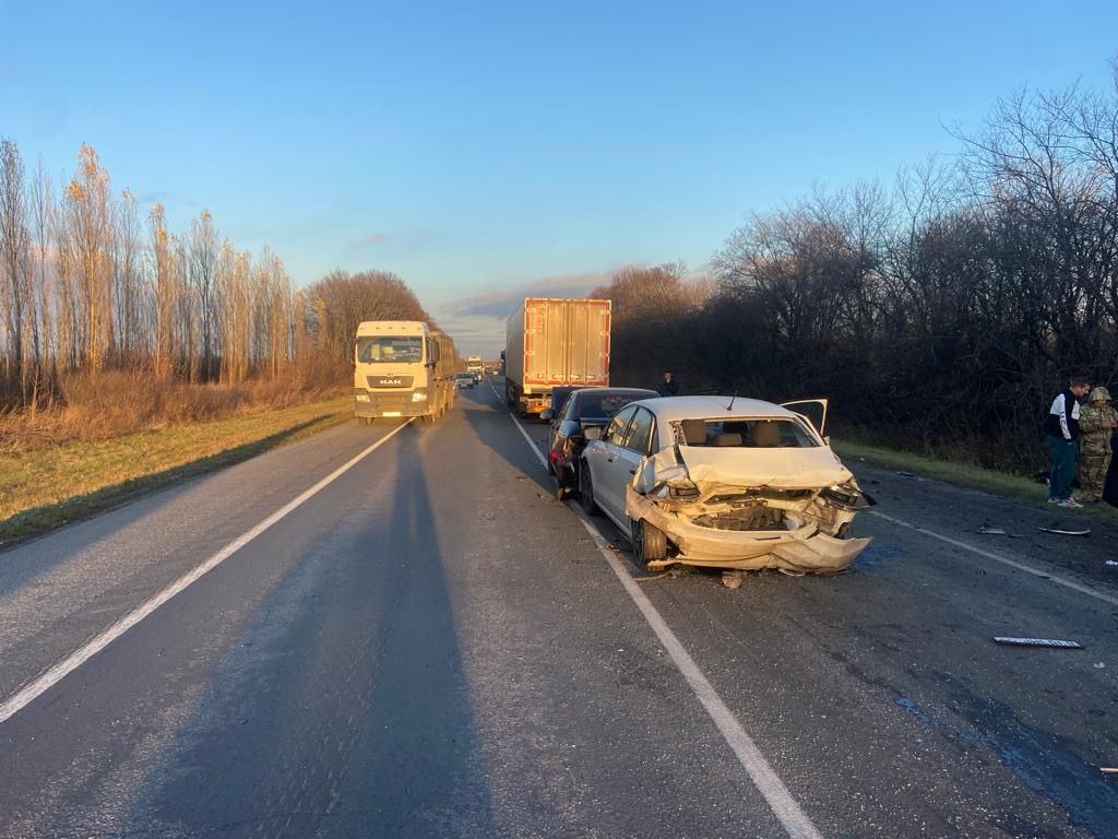 Два человека пострадали в массовом столкновении автомобилей в Воронежской  области