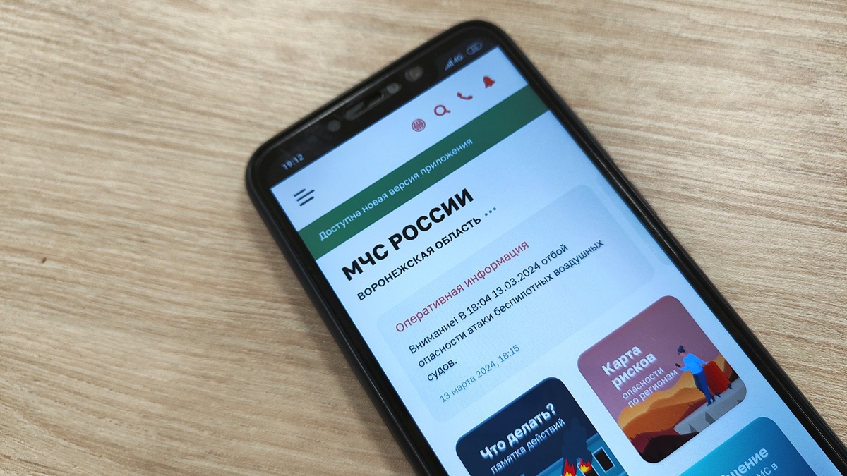 Приложение МЧС поможет воронежцам следить за оперативной ситуацией в регионе
