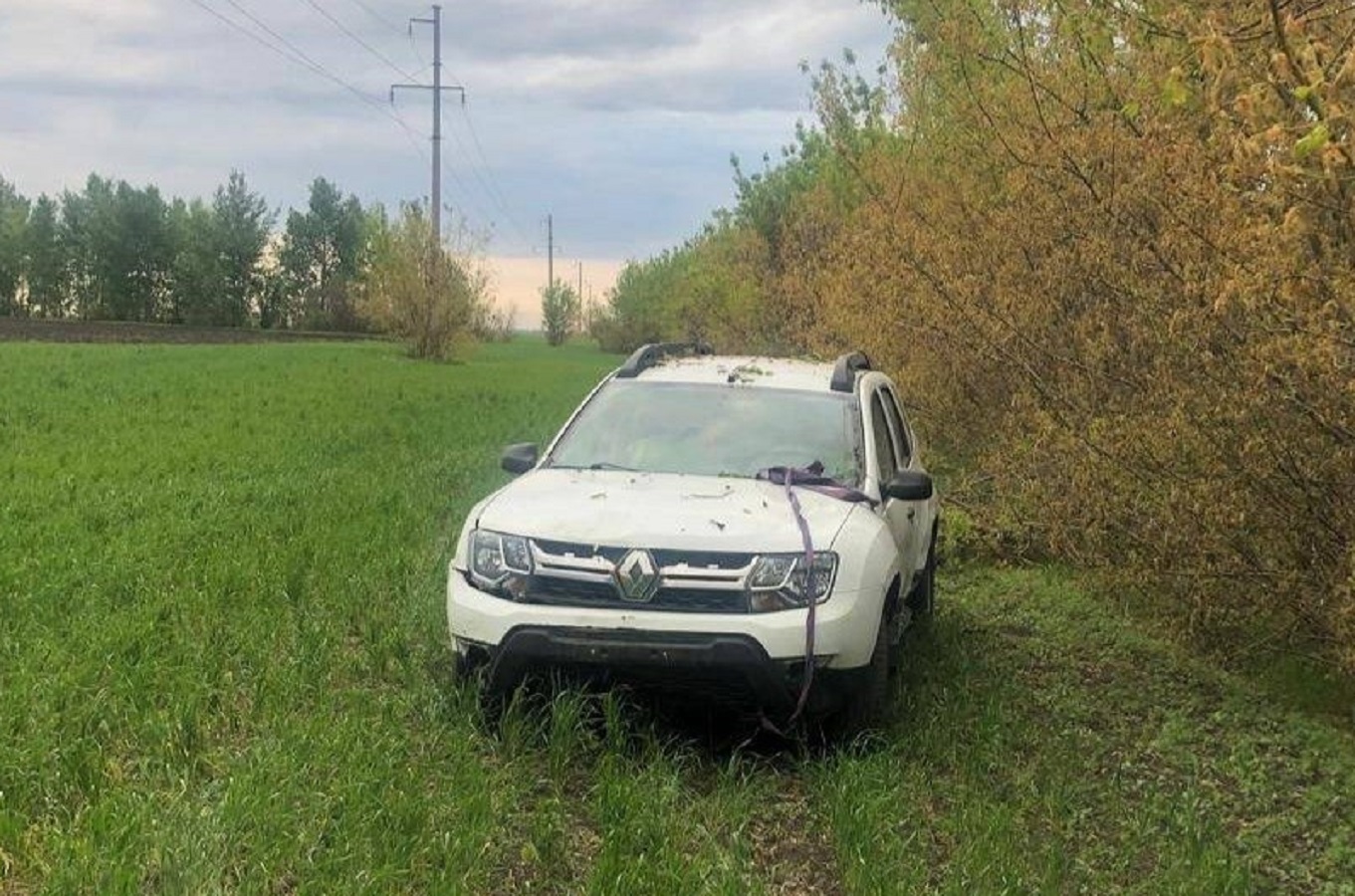 Под Воронежем пенсионер на Renault вылетел в кювет, врезался в деревья и  погиб