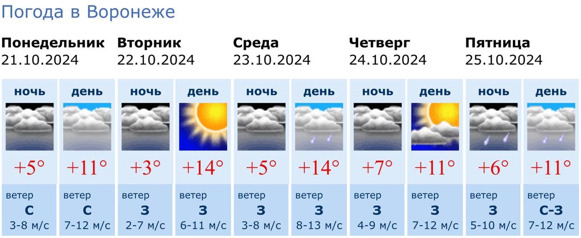 Информация Воронежского гидрометцентра 