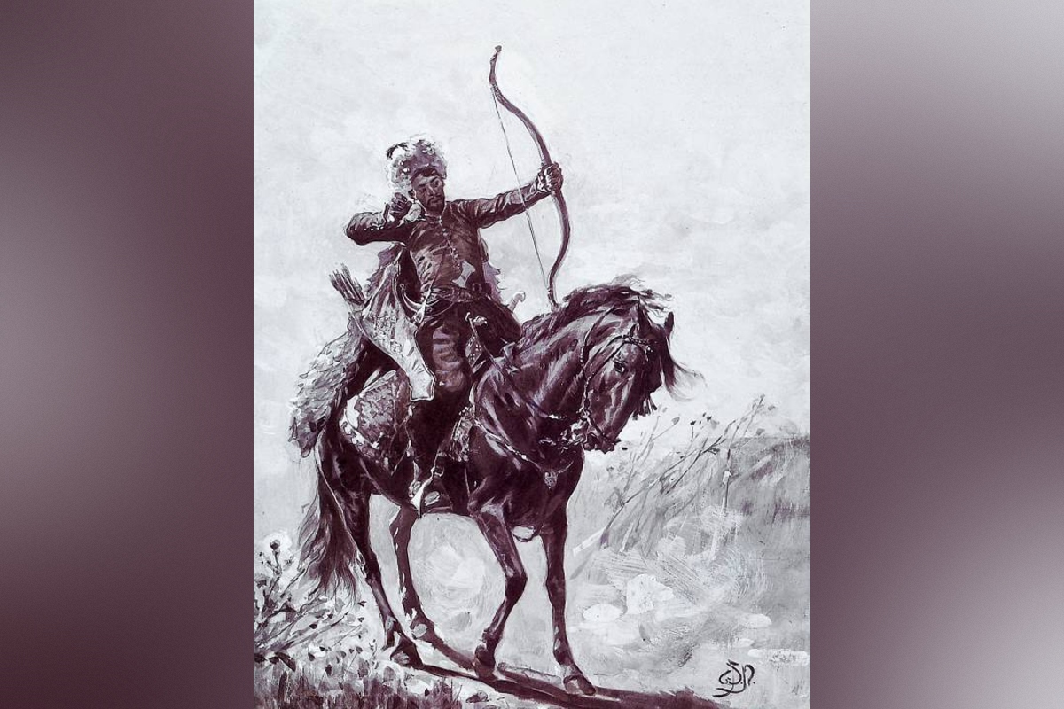 «Татарский лучник», картина Вацлава Павлишака