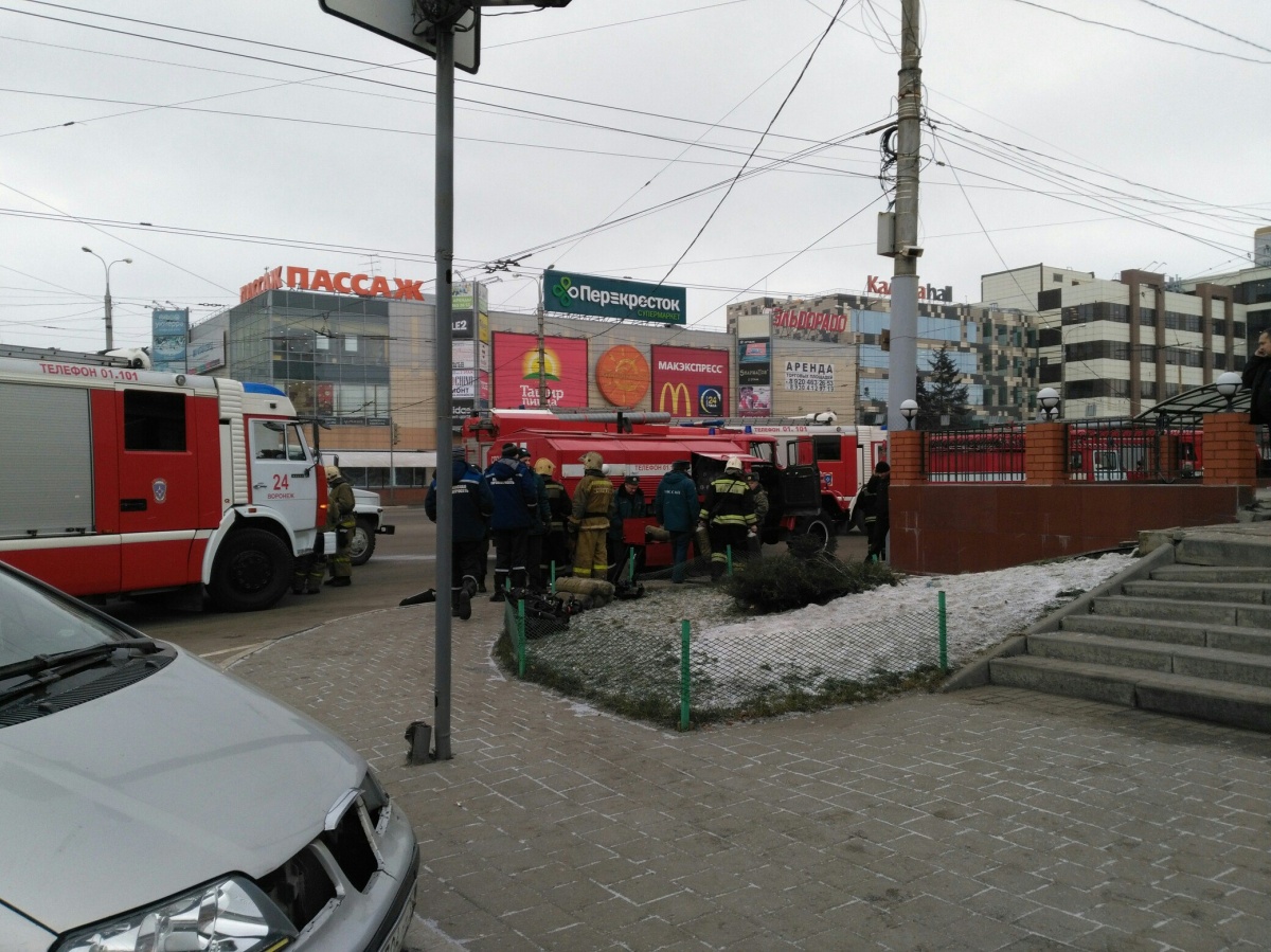 В Воронеже у Цирка загорелся рынок