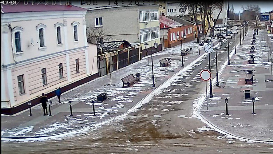 Погода в боброве на день. Арбат в Боброве Воронежской области. Пешеходная зона в Боброве. 22 Января Бобров пешеходная. Бобровский Арбат фото.